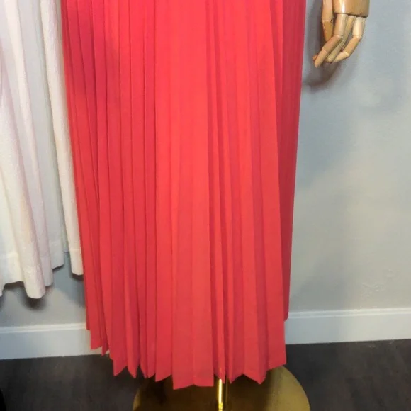 Vintage 60s Pink Embroidered Daisy Maxi Dress Bishop Sleeves XS/Small - Picture 5 of 13